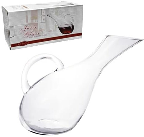 OCEANO Carafe à vin pour décanter aérien vin rouge verre transparent transversal élégant moderne verseur pour soirées fête idée cadeau papa (carafe, 1,5L)