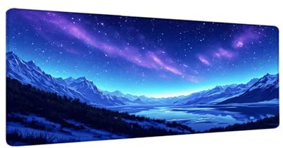 Schreibtischunterlage 70x40 cm XXL Mauspad Bunter Sternenhimmel Mousepad mit Genähten Kanten, Wasserfest Mouse Pad mit rutschfeste Unterseite, Desk Zubehör für Büro Zimmer Deko, Geschenke W-61