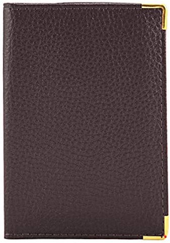 Charmoni - Porte Papiers de Voiture - Etui Carte Permis de Conduire - Carte d'identité - Assurance - en Cuir (Marron)