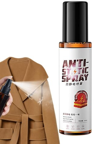 Antistatik Spray, 100ml Geruchsneutrales Antistatisches Spray, Anti Static Spray, Antistatikspray für Kleidung Teppich, Möbel & Textilien, Auto