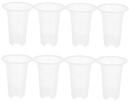 BEBEMOKO 8 macetas de orquídeas para vivero, macetas de interior, macetas de autorriego, macetas grandes para plantas al aire libre, macetas de terracota, macetas de jardín, macetas grandes, orquídeas