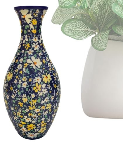 Dekorative Vase, 3D-Blumenvasen-Puzzle - Blumenvase Einzigartige Puzzle-Dekorationen - Puzzle-Vase für Blumen, Jigsaw Vase Arts für Schlafzimmer, Tisch, Arbeitszimmer