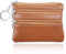 GGUFAY Porte - Monnaie pour Hommes et Femmes, avec Fermeture à Glissière et Porte - Clés, Adapté pour Poches de Pantalon ou Veste, Organisateur de Cartes et de Coins (Ambre)