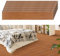 Jiubiaz PVC Bodenbelag Selbstklebend,10m² Vinylboden Rutschfest wasserfest, Vinyl Fliesen Klebefliesen Boden für Küche Wohnzimmer Balkon, 91,44x15,24cm Dicke 2 mm (72 Fliesen,Holz braun)