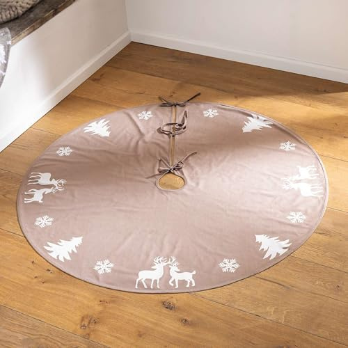 Frank Flechtwaren Christbaumdecke Winterwald, 100% Polyester Maße: Ø 120 cm