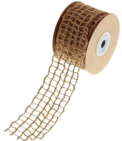 1Rollo Cuerda de Hueca para Decorar de Yardas de Arpillera Reutilizable para Jardinería y Manualidades para Bricolaje y