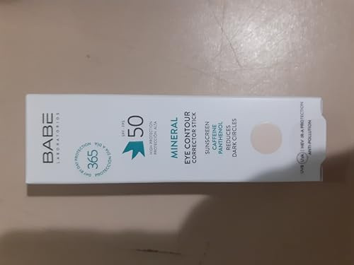 LABORATORIOS BABÉ - Mineral Eye Contour LSF 50 | Fotoschutz für die Augenkontur | 100% mineralische Sonnenfilter | hoher Sonnenschutz | empfindliche Haut | Augenkorrektur | hellt und glättet