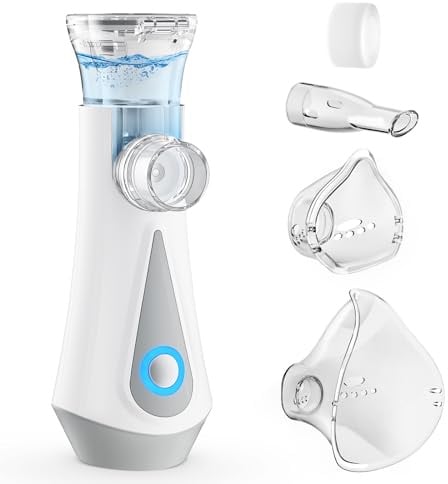 Moeila Nebuliser Machine for Adults & Kids, Spray Nebuliser with Charging Function, Handheld Inhaler Easy to Use & Clean, Suit for Home & Travel