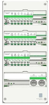 Schneider Electric Tableau Pré-équipé Resi9 XE - Maison Individuelle - 4 Rangées - 13 Modules - 52 Modules - IP30 - NF C 15-100 - R9HPNFC15145M