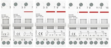 Disjoncteur 1P 2P 3P 4P 40A 63A Rail Din Modulaire Double Puissance Commutateur De Transfert Manuel Interrupteur De Déconnexion D'isolation Ca Disjoncteur(3P,63A)