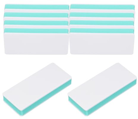 QUARKZMAN 10Pezzi Blocco Leviganti Lima Grana 600/3000 Verde/Bianco | Per Unghie, Spugna Levigante, Doppia Faccia, Per Manicure Professionale Unghie Acriliche Unghie Naturali