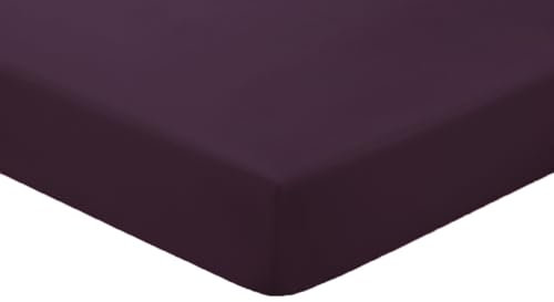 Amigozone Extra Deep 16(40cm) Non Iron Percale Pollycotton Fitted Sheets (King, Plum)