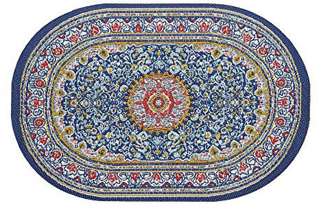 Odoria 1/12 Miniatur Ovale Boden Teppich Puppenhaus Zubehör