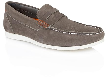 Silver Street London Stanhope Mens Casual Suede Slip on Loafers Sizes 7-12 (8 UK, Grey)