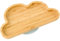 bamboo bamboo Baby Teller Kinderteller, Kindergeschirr mit Saugnapf, Sugnapf Teller Baby ab 6 Monaten (Wolke, Grau)