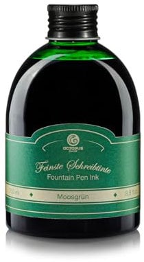Füllhaltertinte in praktischer Nachfüllflasche,Schreibtinte für Füllhalter,Füllertinte,Kalligraphie Tinte in Moosgrün 250ml