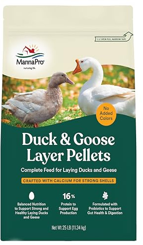 Manna Pro Duck Layer Pellet | High Protein for Increased Egg Production | Formulated with Probiotics to Support Healthy Digestion | 25 Pounds