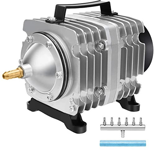 AquaMiracle Pompe à air commerciale pour aquarium avec boîtier en aluminium, 35 W/1000 GPH Aérateur de bassin pour aquariums, étangs, hydroponie