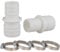 ANYUNKEY 2X Schlauchverbinder für Poolschlauch 32mm auf 38mm Ø Set mit Schlauchschellen -Pool-Schlauchadapter -Schlauchtülle - Doppelschlauchtülle 2er Pack-4X Edelstahlschellen