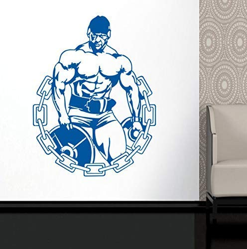 Car Gym Sticker Fitness Decal Bodybuilding Iron Man Poster Name Muscle Vinyl Wall Goose Down Decoration Gym Sticker 50X66Cm