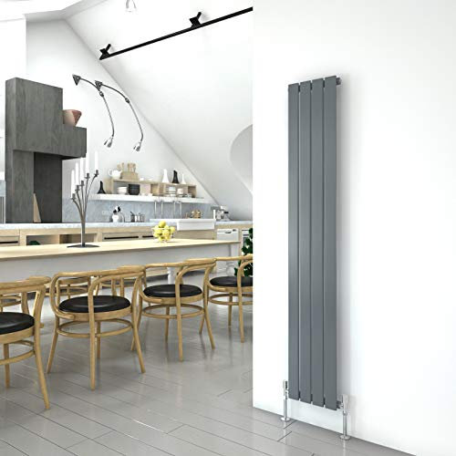 Anthracite Vertical Radiator 1600x272mm Single Flat Panel Designer Radiator Interior Design