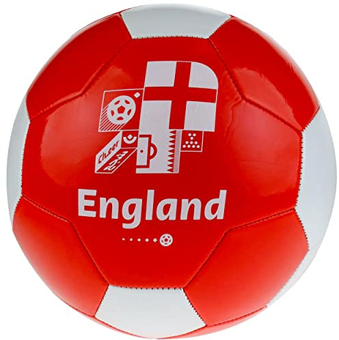 Capelli Sport FIFA World Cup Qatar 2022 Team England Soccer Ball Souvenir Display, Officially Licensed Futbol for Youth and Adult Soccer Players, Red