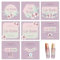 craspire Lippenbalsam-Etiketten, 80 Stück Selbstgemachte Lippenbalsam-Etiketten, 2 Lippenbalsam-Etiketten, wasserdichte Lippenbalsam-Aufkleber, Etiketten (Blumen-Rosa-Lila)