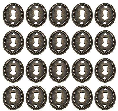 Yardwe 40pezzi Copertura Antica Per Chiave Per Serrature Decorative Per Mobili e Armadi Design Classico Ovalizzato