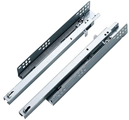 BIENKA Hidden Slide Schubladenführungen UnterflurfüHrung Schubladenschienen, Schubladenschiene Vollauszug, Verdeckt Unter Montage Soft Close SchubladenfüHrungen (Color : 350mm/14inch, Size : 10 Pair)
