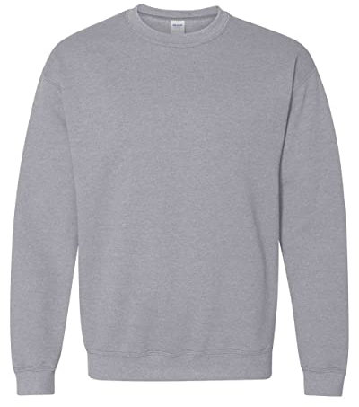 Heavy Blend 50/50 Fleece Crew (G180), Grau - Sport Grey, Large