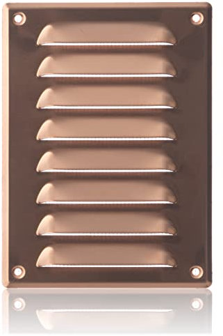 140x190mm Griglia di Ventilazione in Rame con Zanzariera - Griglie di Aerazione in Metallo