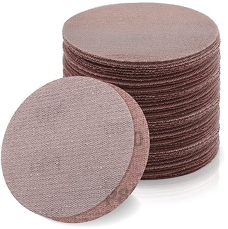 VIBRATITE 50 Stück Netz Schleifscheiben 125 mm Klett, 80 Körnung, Mesh-Schleifpapier für Holz,Spachtel,Kunststoff,Lack,Staubfrei Schleifen