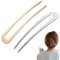2 Pièces En Forme De U Épingle À Cheveux Style Français Pince À Cheveux En Métal Vintage Épingle Broches Chignon Épingles À Cheveux Accessoires De Coiffure Pour Femmes Filles Dame (Or, Argent)
