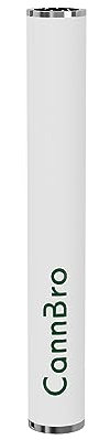 CannBro 510 USB Vape Akku Batterie – 350mAh, Draw Activated, Verdampfer/Patronen Kompatibel mit CBD Ö Hanföl, E-Liquid (Weiß)