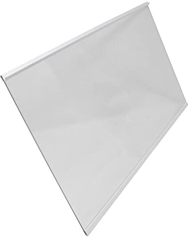sparefixd IGNIS Glasregal mit weißem Rand, 47,5 x 28,8 cm, Kühlschrank mit Gefrierfach