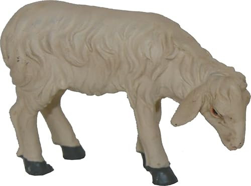 FADEDA Schaf äsend/Höhe:4 cm/handbemalt/detailgetreue Krippen Figuren - Weihnachten Tisch Dekoration Krippe Zubehör