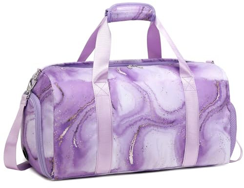 Mädchen Sporttasche Kinder Trainingstasche Multifunktion Tasche Gymnastiktasche Damen Weekender,Kinder Reisetaschen Schulsporttasche Kindertasche mit Wasserdichter Tasche