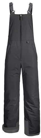 Petalum Damen Wasserdicht Skihose Latzhose mit verstellbaren Trägern Winter Winddicht Schnellhose Ärmellos Overalls Snowboardhose Ski Bibs Schwarz XL