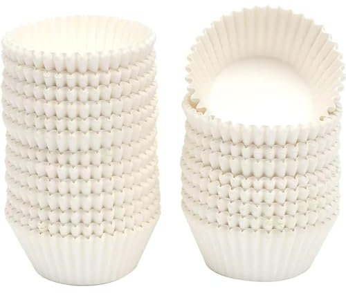 Gcardist 600-Count White Cupcake Liners Muffin Linner No Smell, Food Grade Baking Cups(Standard Size)