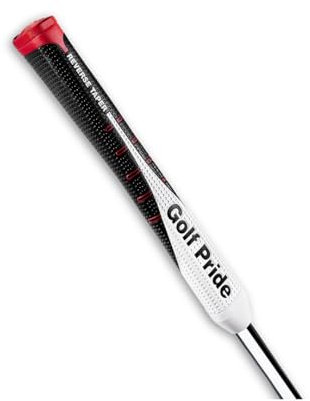 *NEW* Golf Pride 2024 Reverse Taper Pistol Medium Midsize Putter Grip - Stroke Enhancement, Soft & Tacky Feel, Dimple Traction, 68g, 0.580 Round - Classic Black/White/Red