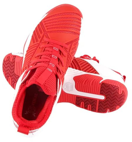 Fechtschuhe Professionelle Trainingsschuhe for Jugendliche Florettfechtausrüstung for Kinder Und Damen Fechtwettkampfsportschuhe (Dicke : Red, Size : 43)