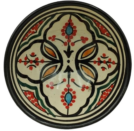 La Maison Unique Bol Plat Sauces Soupe Ethnique Maroc Marocain Céramique Terre cuite Diam. 12 cm 1004241117