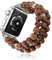 CHARMINGO Braccialetto con perline in legno compatibile con cinturino Apple Watch da 42 mm, 44 mm, 45 mm, 46 mm, 49 mm, da donna, serie 10, 9, 8, 7, SE Ultra 2, Serie 6/5/4, cinturino Western per