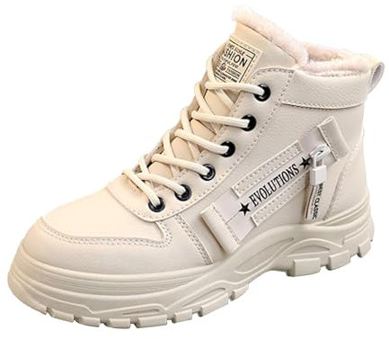 Yeeteepot Stivali Donna Invernali Caldo Neve Stivaletti Marrone 38 EU = 39 CN