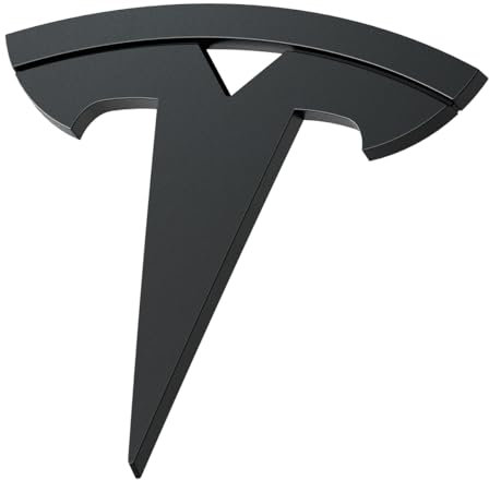 Spigen Tesla Model 3 Highland 2024 Vorderes Emblem Logo Aufkleber, Perfekte Anpassung und Abdeckung, Einfache Installation, Kompatibel mit Tesla Model 3 Highland 2024 Zubehör - Schwarz