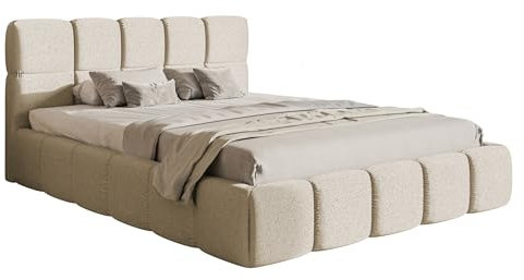 Selsey Bett Polsterbett 180 x 200 cm Hydrophobe Chenille Cloudy Hellbeige
