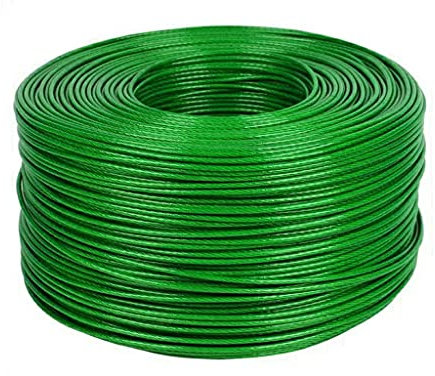 100 m PVC-beschichtetes Edelstahl-Drahtseil-Set für Kletterpflanzen, Seil, Rankgitter, Trainingsset (2,8 mm)