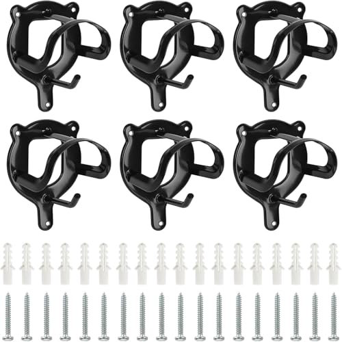 Atldmphic 6 ganci per briglie per cavalli, portatili, ganci per briglie, supporto per briglie, supporto per briglie, nero