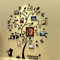 Sticker Mural Arbre Photo Stickers Salon Décoration de Maison Autocollant Mural (Pattern 1(Branches noires et feuilles noires))