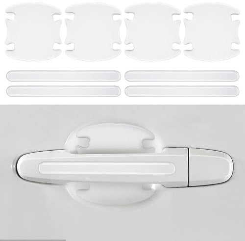 QIANGFAFA 8 Pieces Car Door Handle Protective Film for VW ID. Buzz 2022-, Car Strong Adhesive Anti-Scratches Door Side Handle Paint Guard Protection Strip